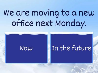 Present continuous for future