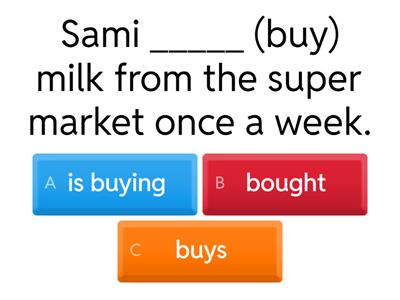 Present, Past and simple-practice