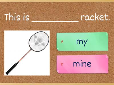 FF4 Unit 4 (Possessive pronouns and adjectives)