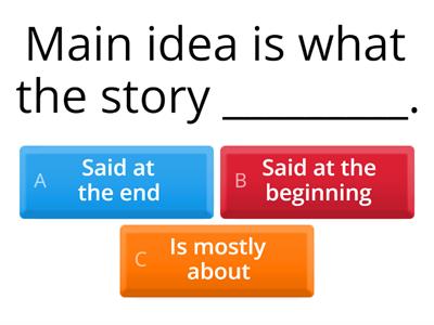 Main Idea and Details