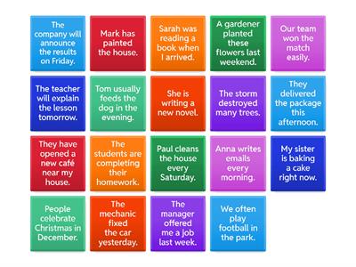 Passive voice / Active voice