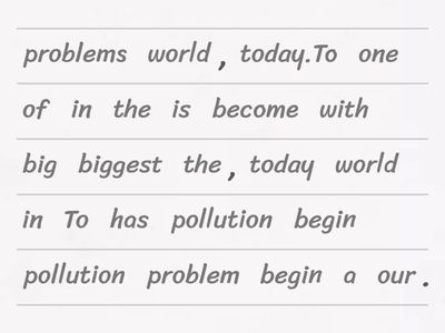 Jumbled Sentences: Arrange the words in the correct order