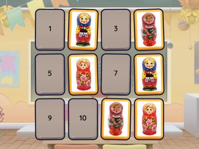 Найди пару матрёшке.