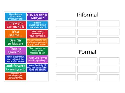 Formal and Informal Writing