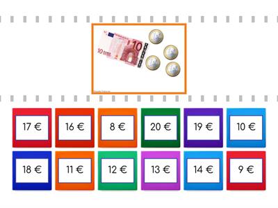 Rechnen bis 20 € - Wieviel Geld ist es?