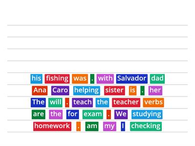 Connect sentences using a main and a helping verb.