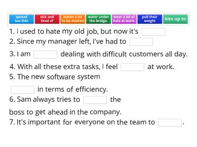 Complain about work Upper-Intermediate