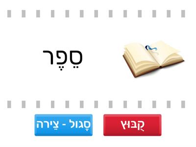 דיוק בקריאה - סגול/ צירה או קובוץ 