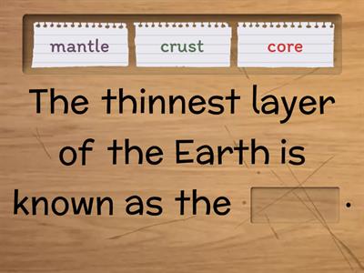 Layers of the Earth