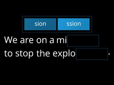 Barton 5.7: sion vs. tion in sentences