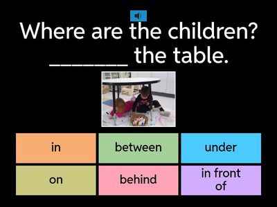 Prepositions of place. Where...?