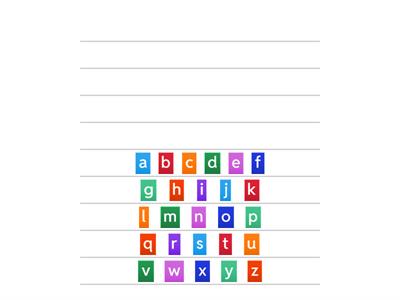 small letters a to z