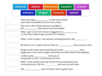 Raz Kids: Japan Vocab - Match Up