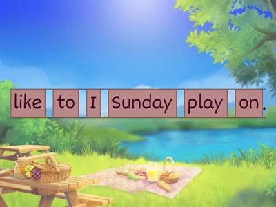 Arrange the words to make correct sentences.