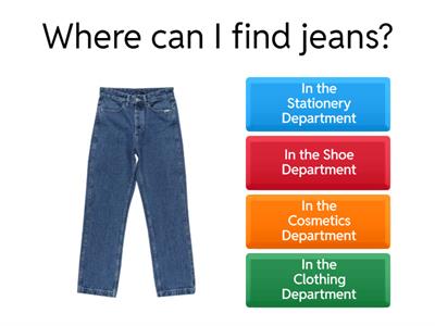 Department Store Quiz