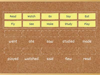 Past tense verb