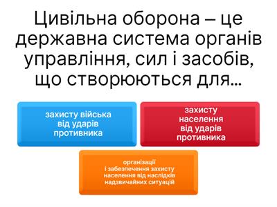 Вікторина "Цивільний захист"