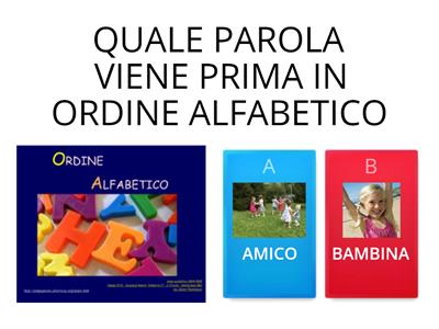 ORDINE ALFABETICO