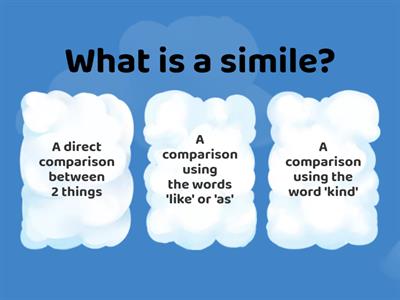 Similes and metaphors quiz