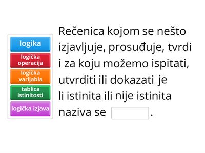 Zadatak 1.1.1. - Logičke izjave
