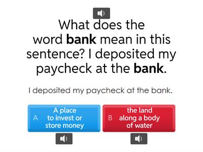 Multiple Meaning Words