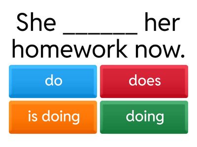 Present Simple vs Present Continuous Quiz