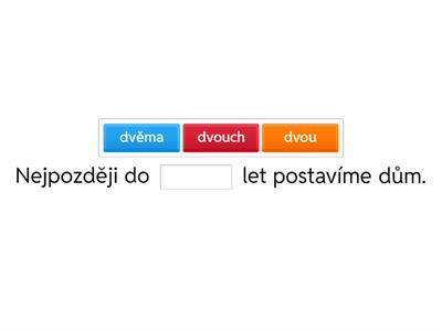 Číslovky dvě/obě