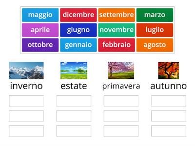 stagioni e mesi-  Seasons  and Months