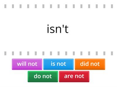 contractions with not