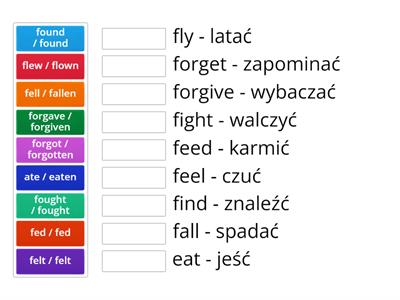 Pearson REP 8 - irregular verbs 3