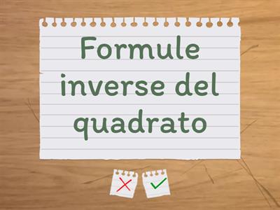 Le Formule delle aree