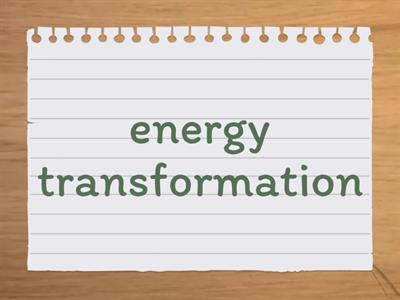 Energy Transformations