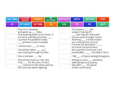 Prepositional phrases B2/FCE part 2