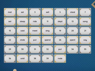 Past simple: irregular verbs 2