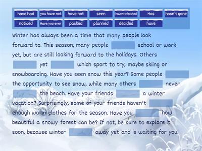 Present Perfect - Negative and Questions
