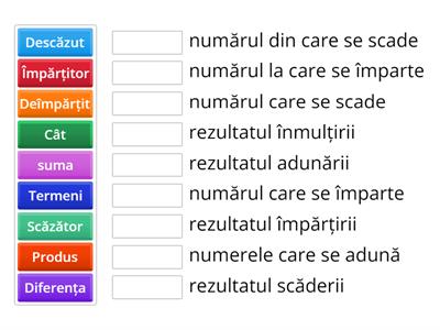  Terminologie matematică clasa a 3