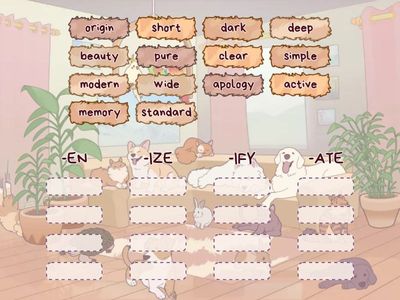 TUẦN 4 - Verb Suffixes Sort