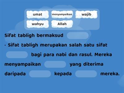 PENDIDIKAN ISLAM TAHUN 3 : MENELADANI SIFAT TABLIGH 