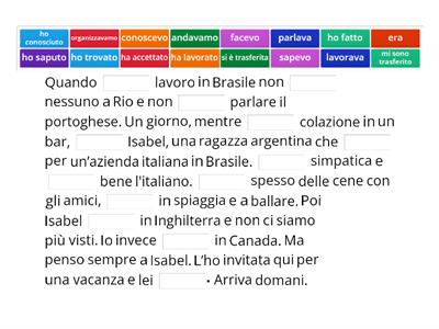 Passato prossimo / imperfetto