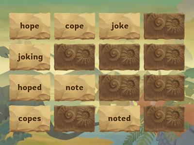 G matching pairs silent e plus suffix