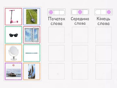 Місце звуку [О] в словах
