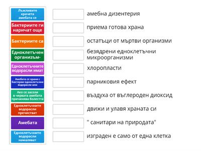 Едноклетъчни организми, 5.клас,ЧП