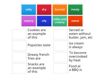 C11 Adjectives to describe food 