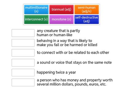 ACPB-I10 Words with prefixes - Matching