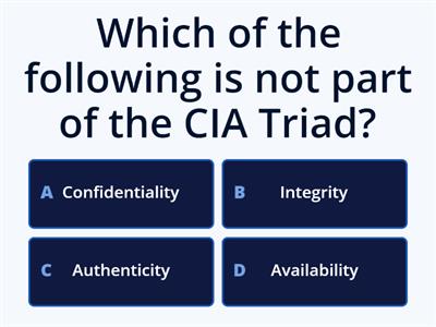 Fundamentals of InfoSec Warm Up Quiz