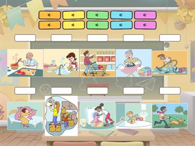 house chores 6e match up listening comprehension