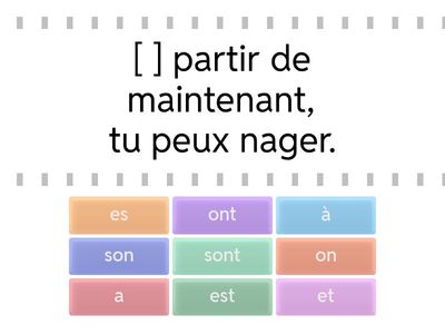 Choisis le bon mot pour compléter les phrases V