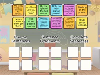 Run-On Sentences, Sentence Fragments and Complete Sentences ~ Review