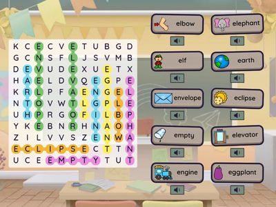 "E-e" Beginning Short Sound