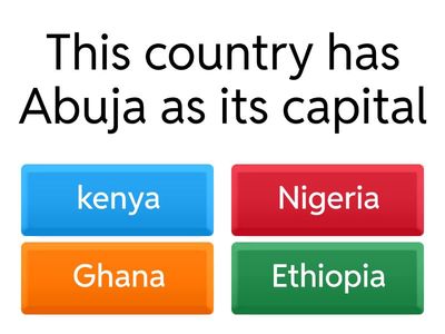 Africa Quest-  Locate the country